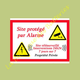 Autocolant site protégé à coller