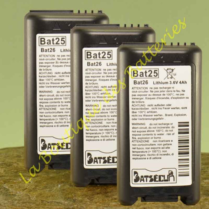 Lot de 3 Bat25 3,6v 4Ah batsecur