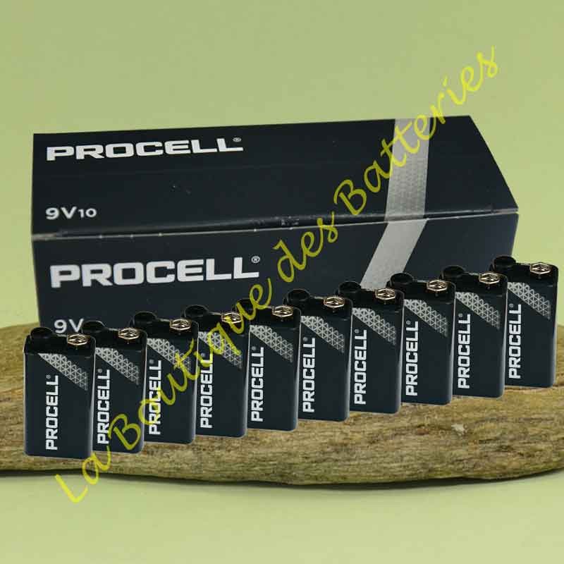 10 piles alcaline 6LR61 Duracell Procell, pile professionelle pour