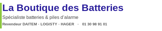 Alarme batterie